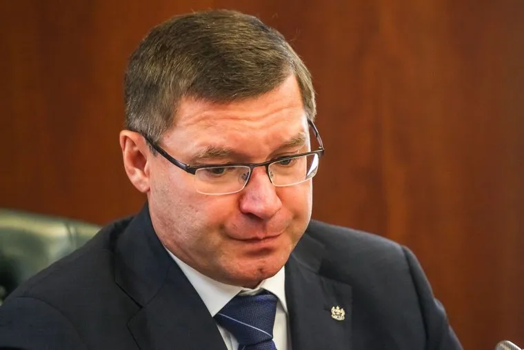 Пресс-конференция губернатора Владимира Якушева, приуроченная к 73-летию Тюменской области. Тюмень, якушев владимир