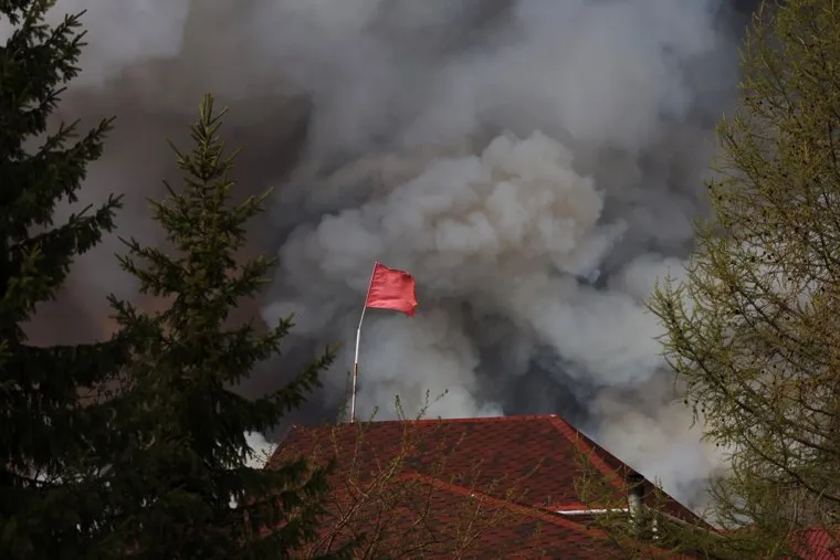 Пожар в Чистопрудном. Курган