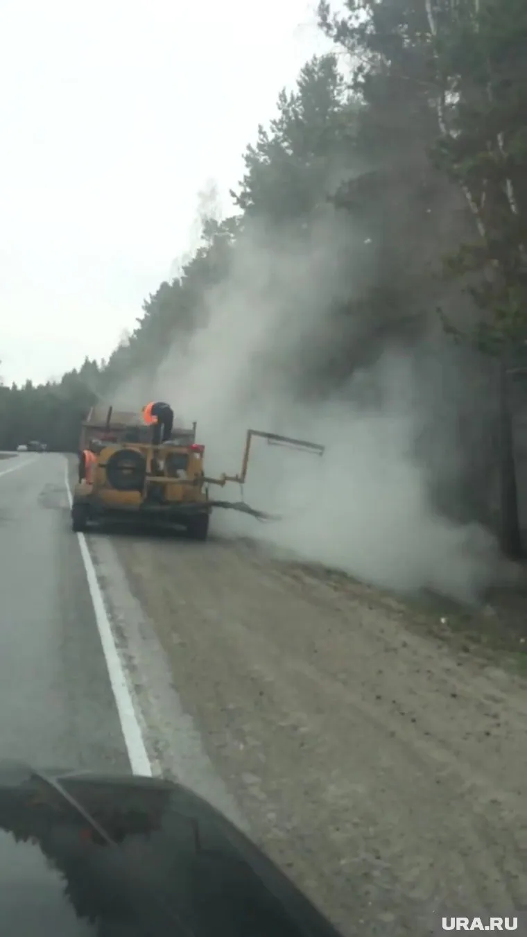 Работу дорожников заснял очевидец