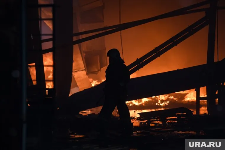 Пожарные пытаются потушить огонь на площади 2500 квадратных метров