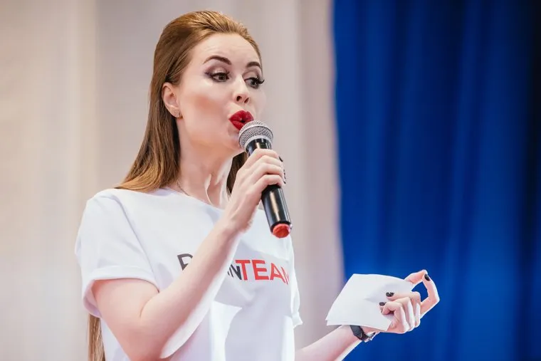 Юлия Михалкова на встрече со студентами в Верхней Пышме. Екатеринбург