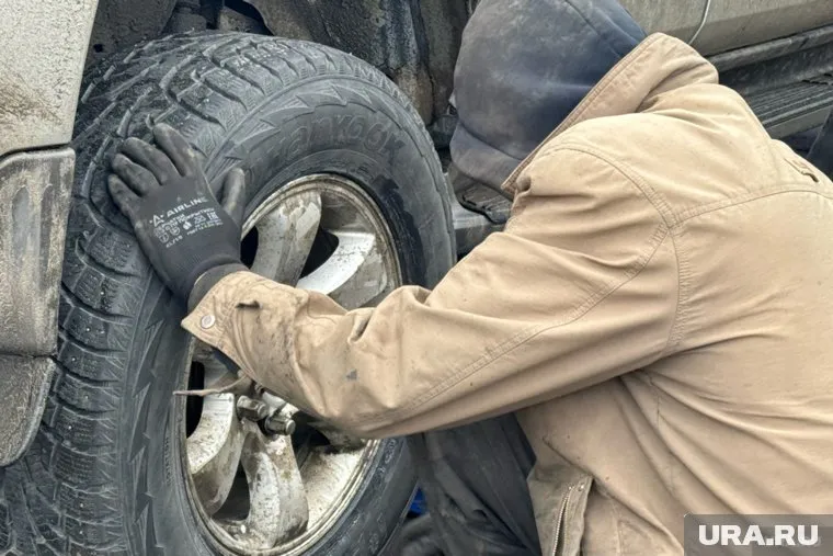 Водителю пришлось собирать гайки на дороге