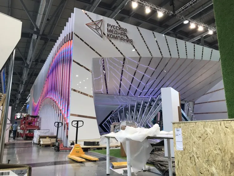 Подготовка стендов к международной промышленной выставке Иннопром-2019. Екатеринбург