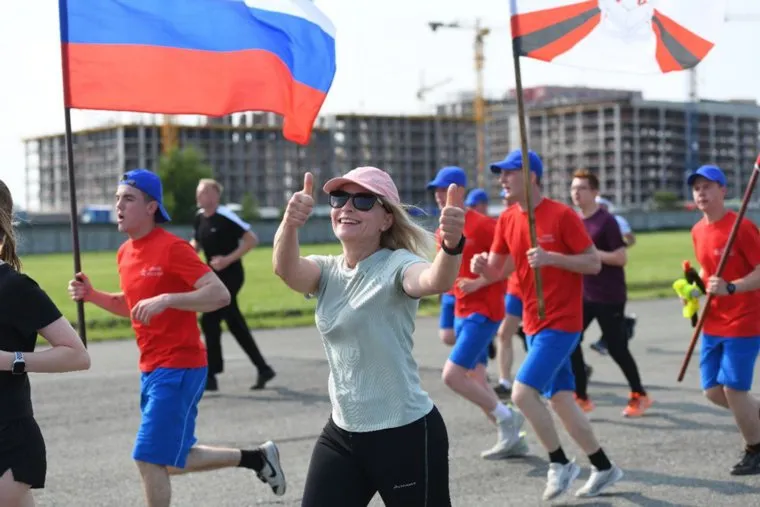 Забег прошел по взлетно-посадочной полосе аэродрома „Плеханово“