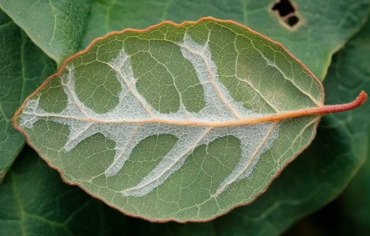 Белые ходы на листьях - явный признак появления минирующей моли