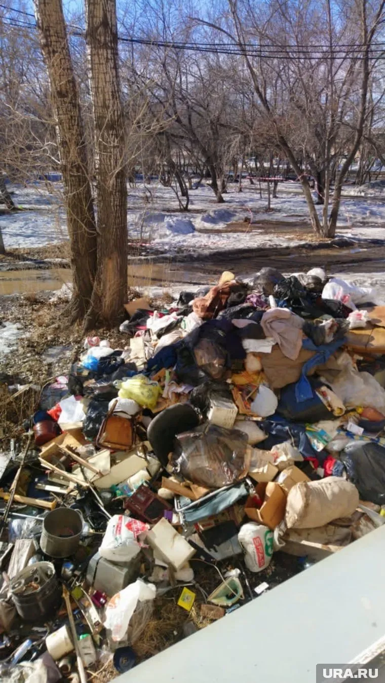 Несколько человек пытаются очистить захламленную квартиру челябинца