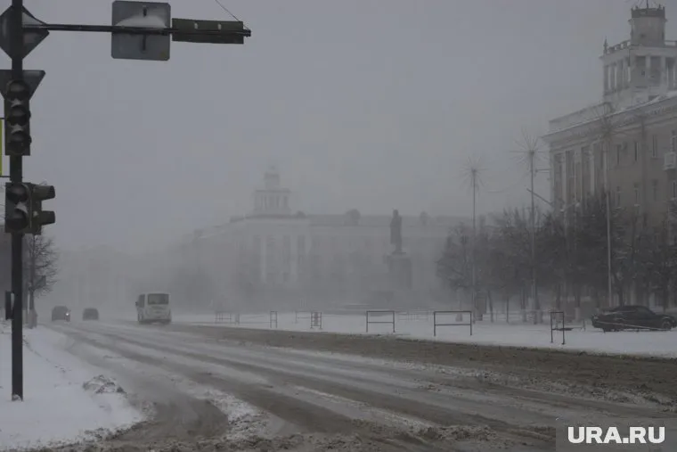 В Курганской области снежный ураган