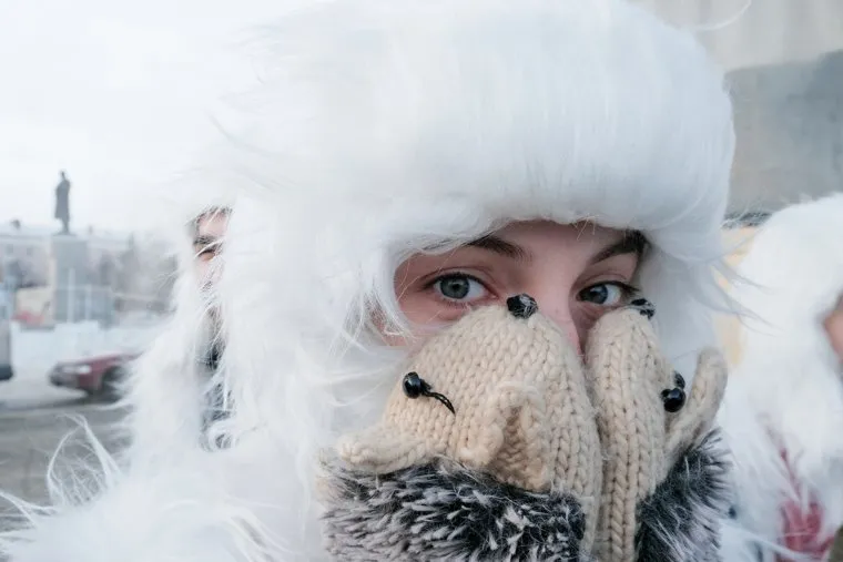 Фестиваль самодеятельного народного творчества «Зауральские колядки». Курган, холод, мороз, варежки, зима