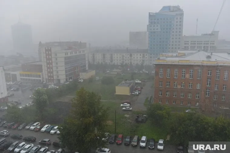 В Челябинске всю ночь лил дождь
