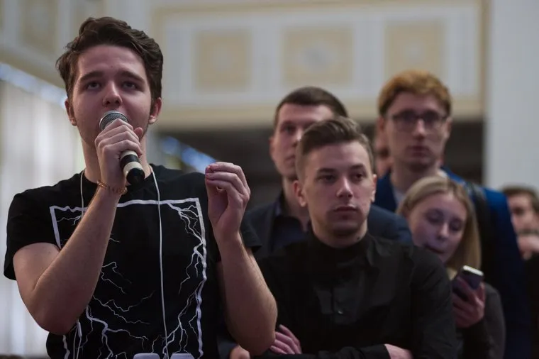 Встреча кандидата в президенты России Владимира Жириновского со студентами УрФУ. Екатеринбург 