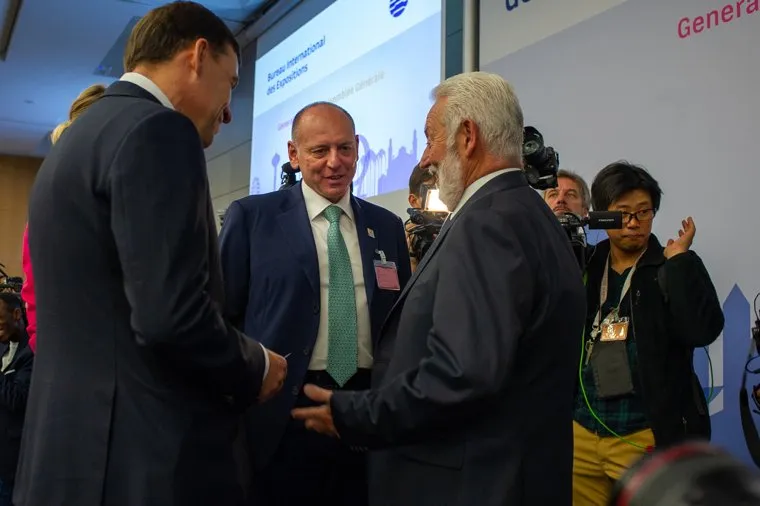 Голосование за город проведения «ЭКСПО-2025» в Международном бюро выставок. Франция, Париж 