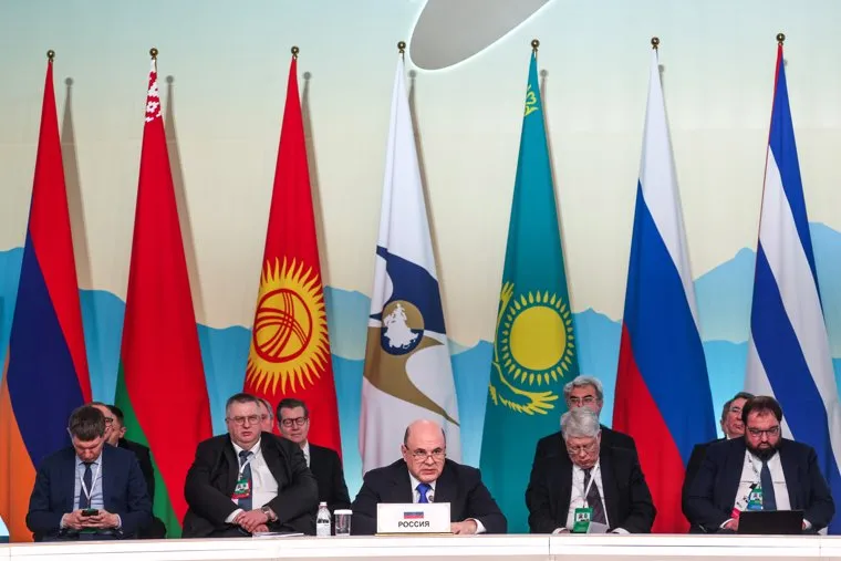 Михаил Мишустин на заседании Евразийского Экономического Союза. Алма-ата