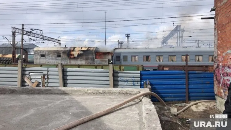 Загорелся вагон-теплушка