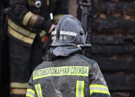 Курганские спасатели потушили дом, из которого успели выбежать жильцы