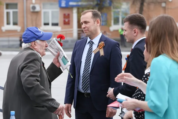 Военный парад посвященный Дню Победы. Курган