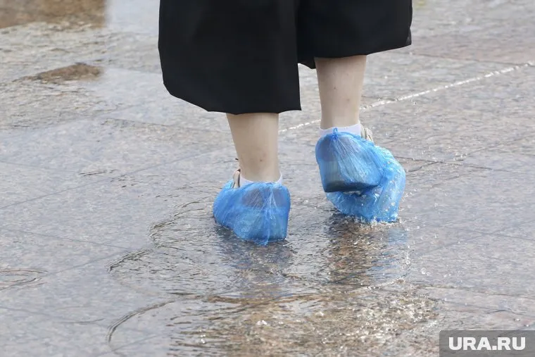 В Кургане прошел мощный ливень