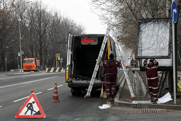 Обстановка в Алма-Ате после погромов. Алма-Ата, Казахстан