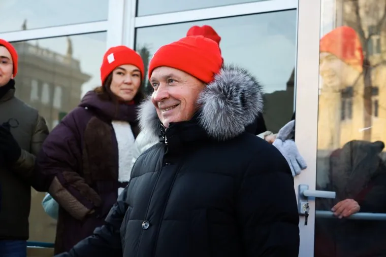 Открытие катка на Площади 1905 года. Екатеринбург