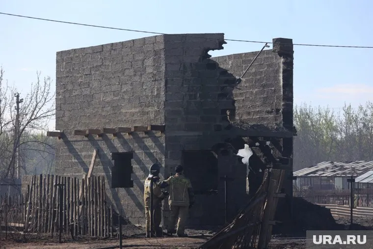 Огонь остановился в четырех метрах от участка курганского художника Юрия Прожоги