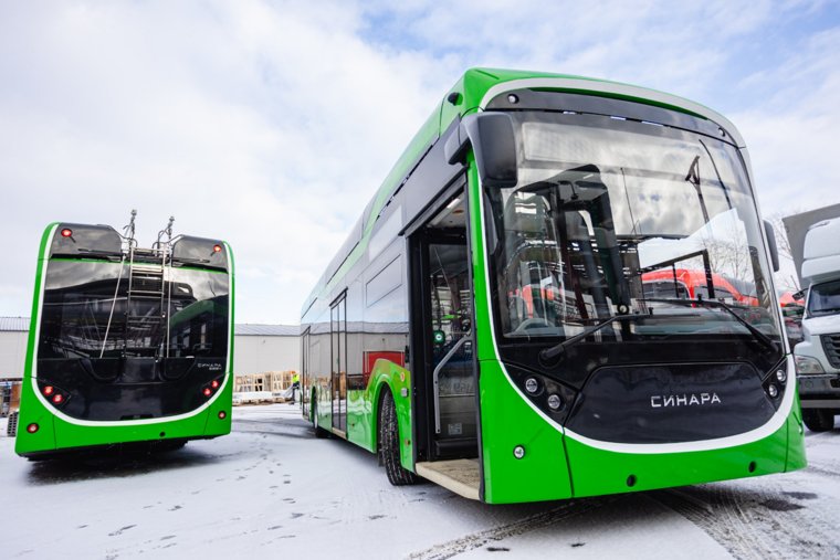 Первую партию челябинских троллейбусов отправили в Калининград. Фото