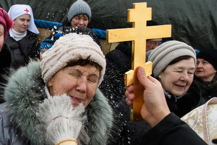 Освящение купели на Верх-Исетском пруду. Екатеринбург