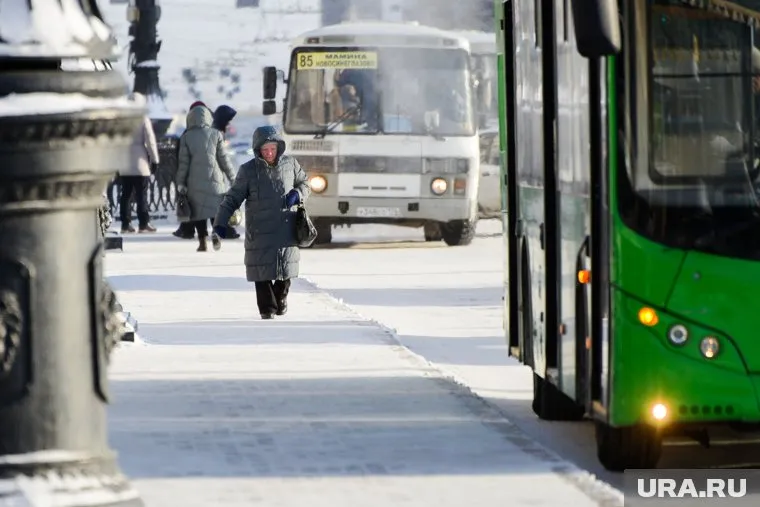 В морозы в Челябинске по маршруту не вышли ряд автобусов