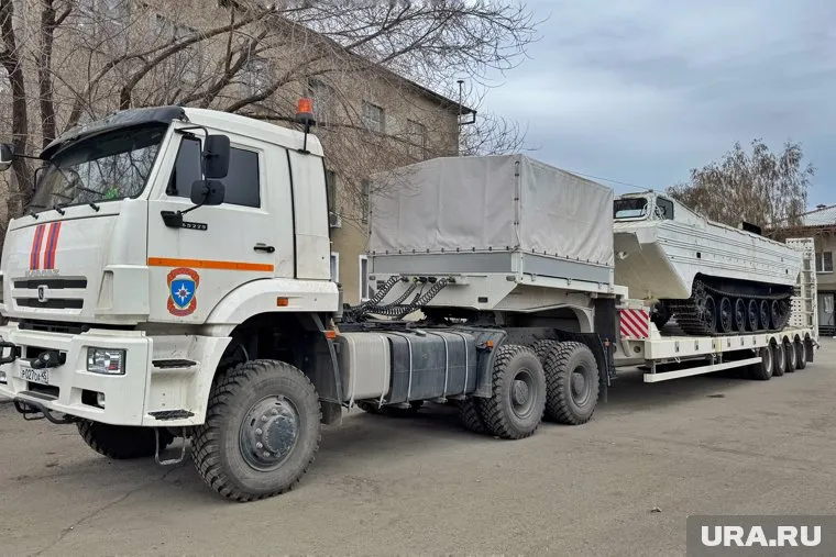 Машина разграждения была предоставлена учебным центром МЧС России из Челябинской области