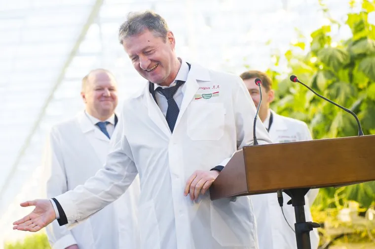 Открытие второй очереди инновационного тепличного комплекса «УГМК-Агро». Свердловская область, поселок Садовый