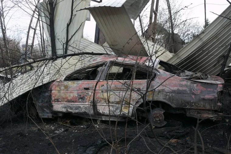 Последствия лесного пожара у поселка Богандинский. Тюмень