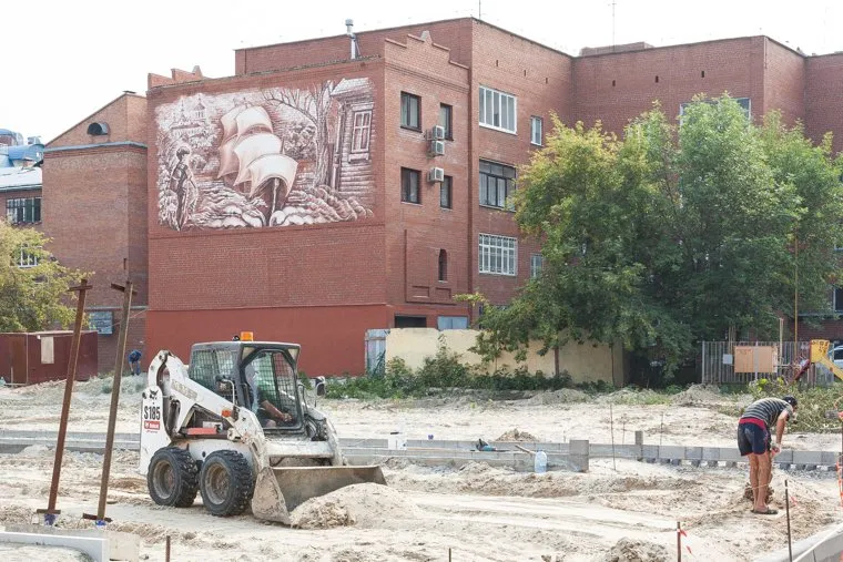 Благоустройство сквера Крапивина. Тюмень