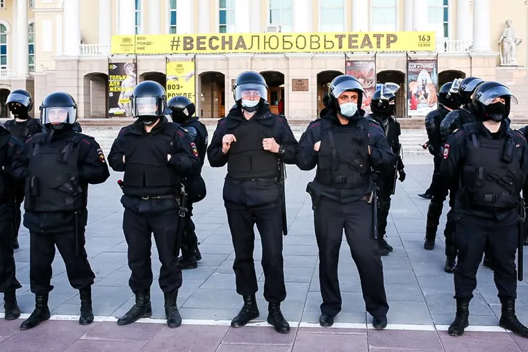 Несанкционированная акция сторонников оппозиционера Алексея Навального. Тюмень