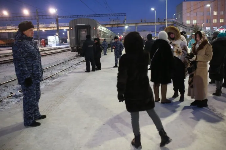 Отправка мобилизованных. Тюмень 