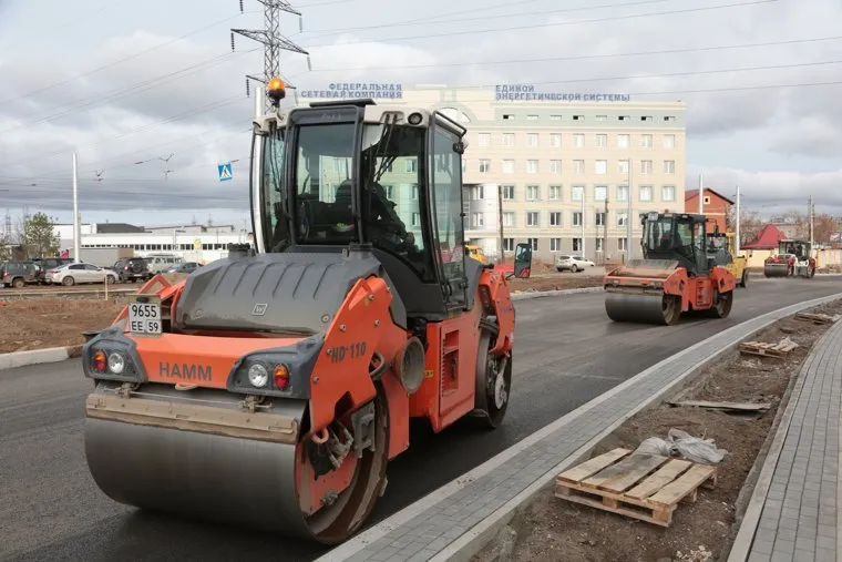 Реконструкция улицы Строителей, первая очередь дороги. Пермь