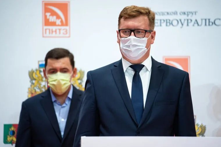 Рабочий визит губернатора Свердловской области на производственную площадку Первоуральского новотрубного завода (ПНТЗ). Свердловская область, Первоуральск