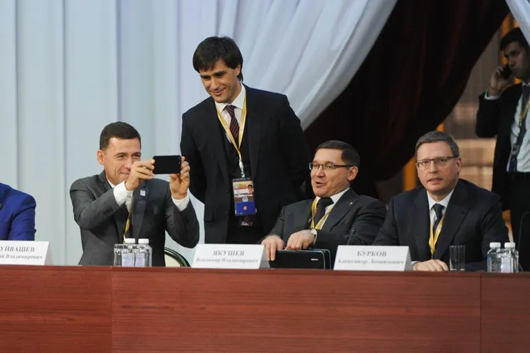 Российско-Казахстанский форум межрегионального сотрудничества с участием Владимира Путина и Нурсултана Назарбаева. Челябинск, куйвашев евгений, бурков александр, якушев владимир, гаттаров руслан