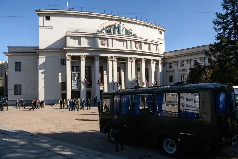 Прощание с Героем России Игорем Родобольским в ОДО. Екатеринбург 